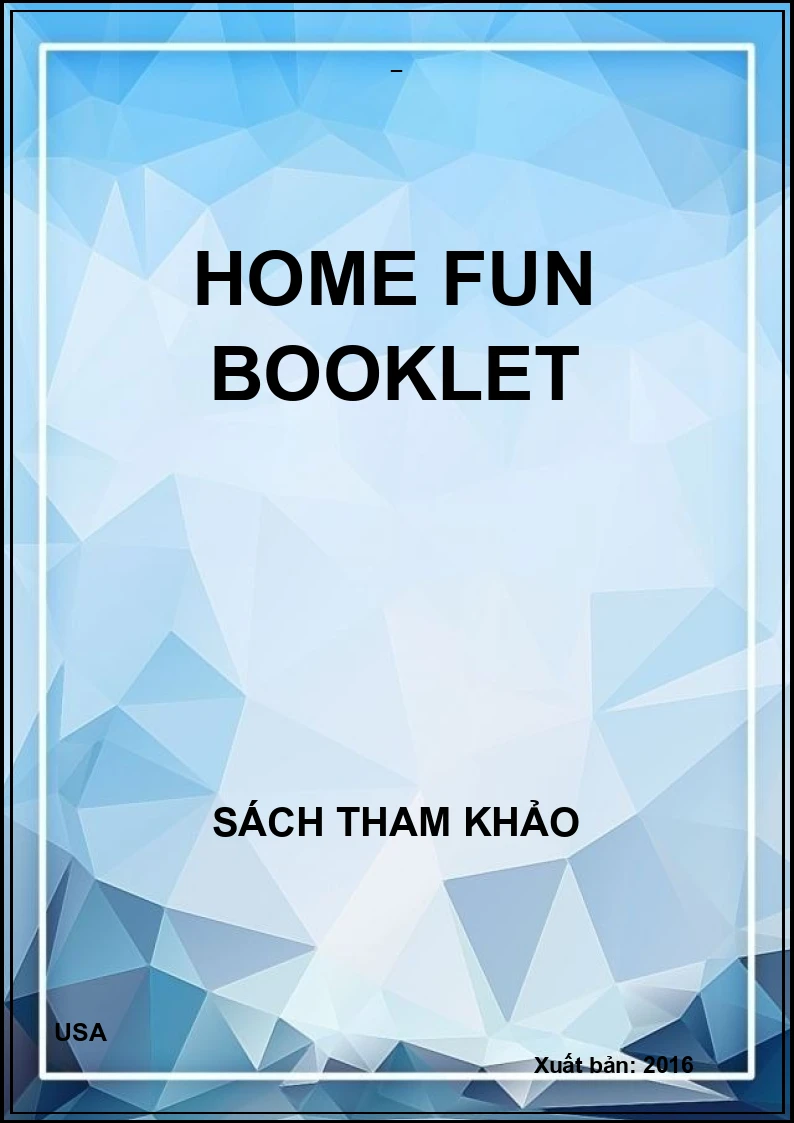 Home fun booklet