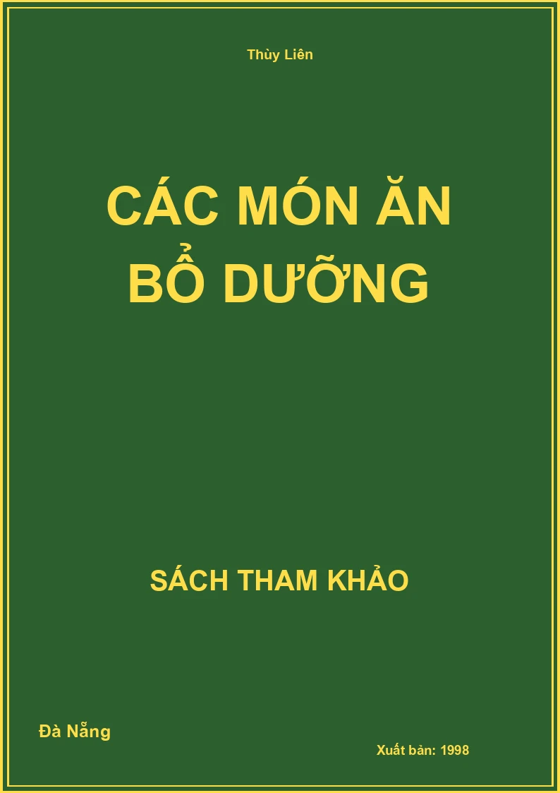 Các món ăn bổ dưỡng
