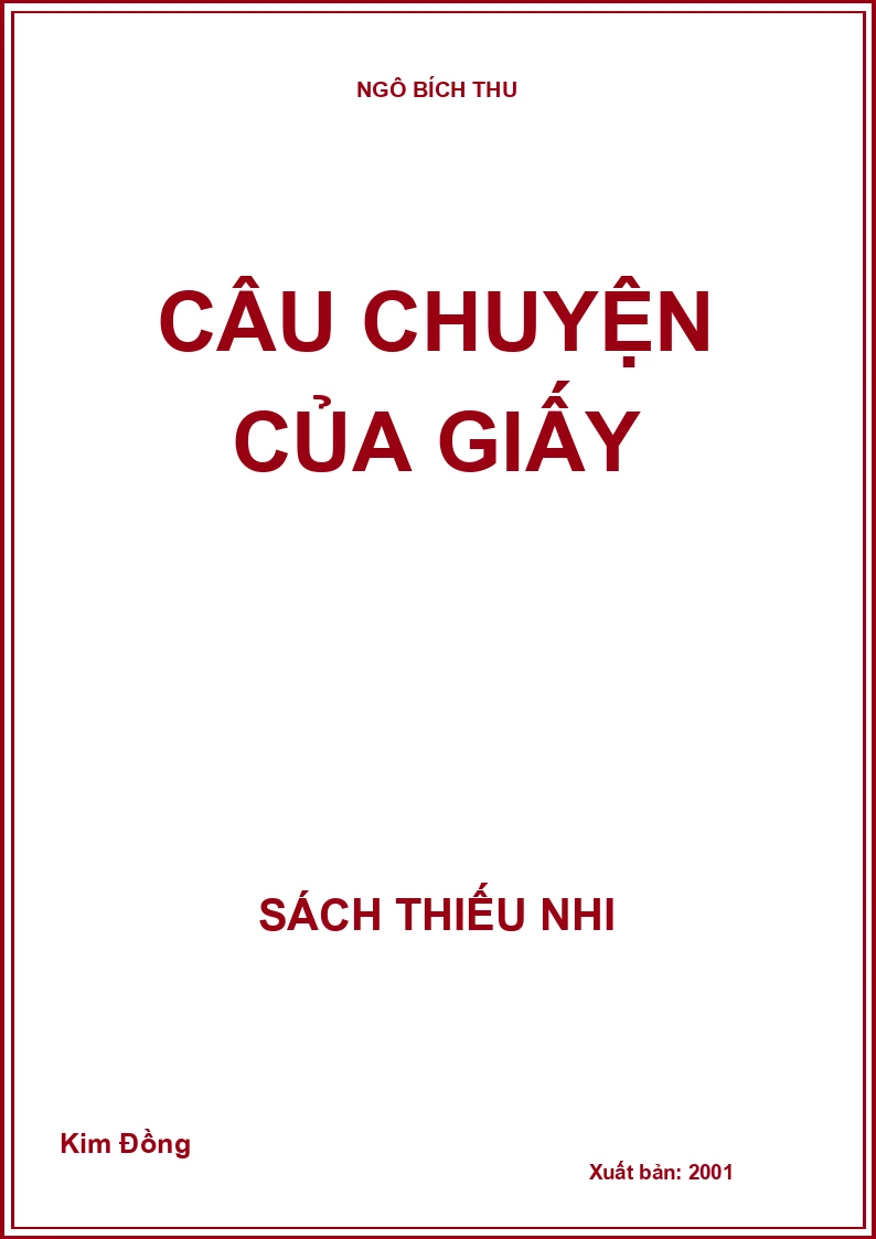 Câu chuyện của giấy