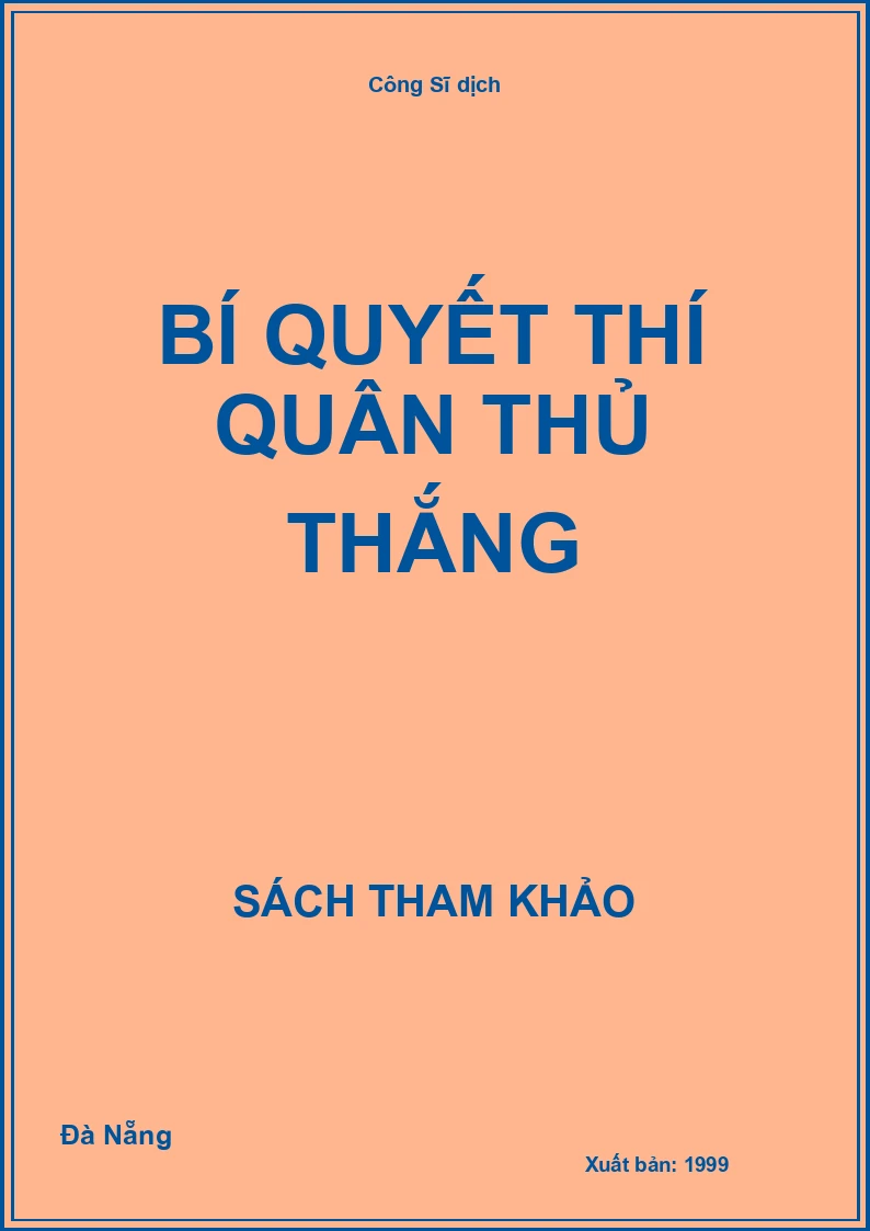 Bí quyết thí quân thủ thắng