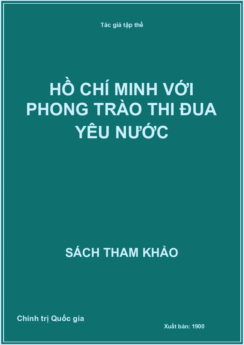 Hồ Chí Minh với phong trào thi đua yêu nước