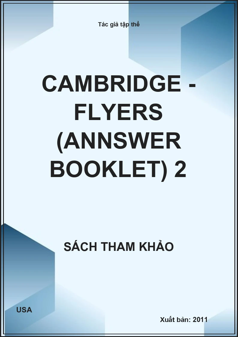 Cambridge - Flyers (Annswer booklet) 2