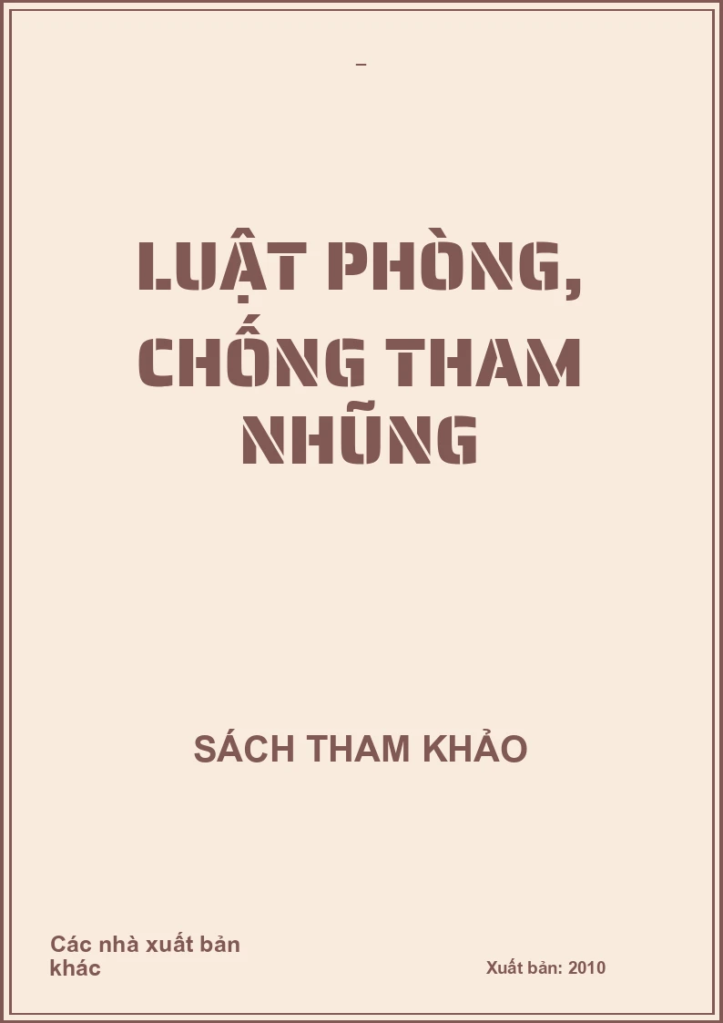 Luật phòng, chống tham nhũng