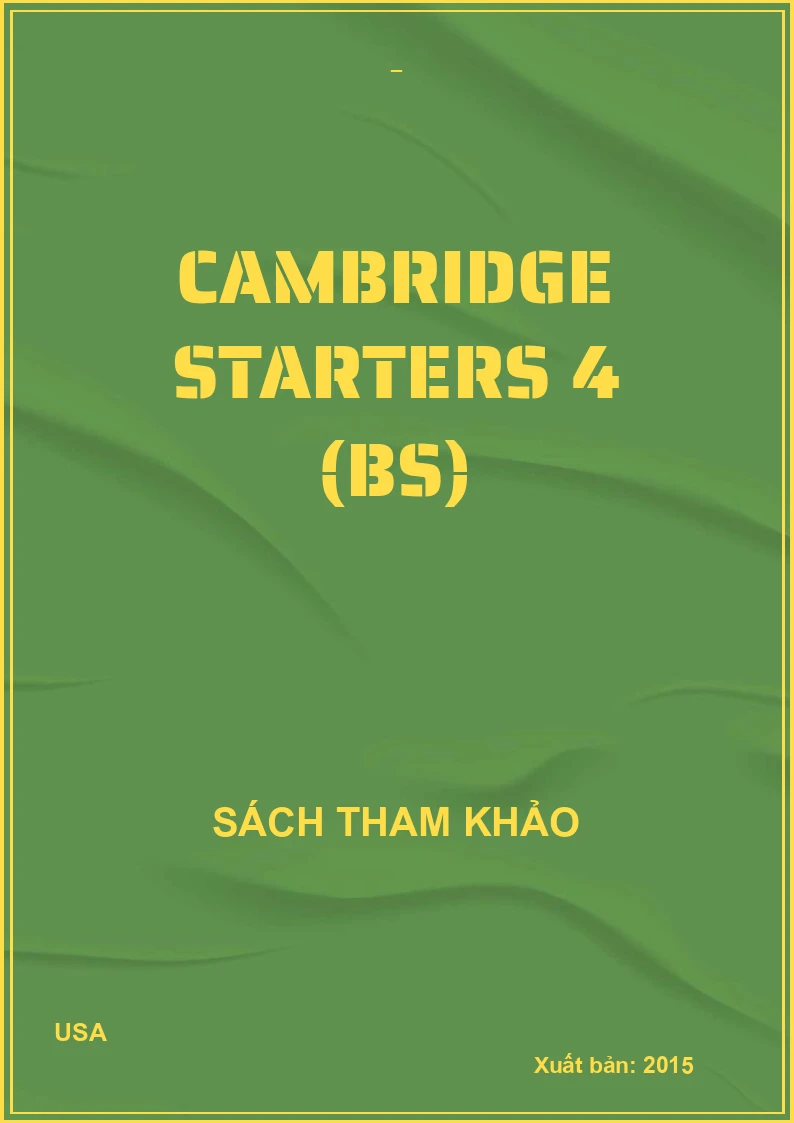 Cambridge Starters 4 (BS)