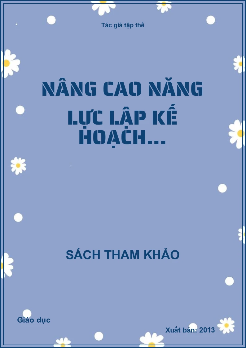 Nâng cao năng lực lập kế hoạch...