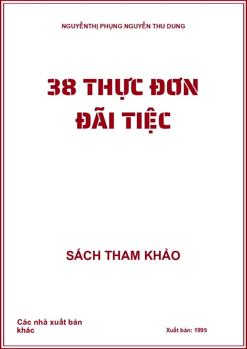 38 Thực đơn đãi tiệc