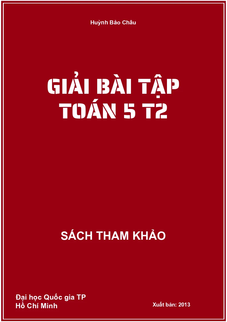 Giải bài tập toán 5 T2