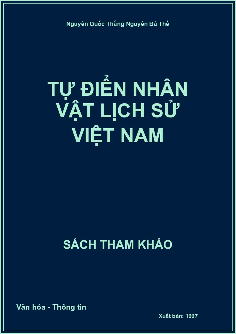 Tự điển nhân vật lịch sử Việt Nam