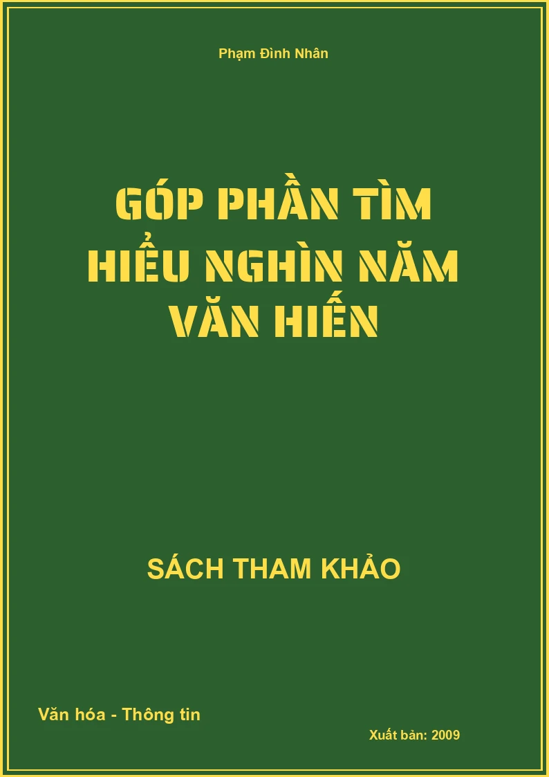Góp phần tìm hiểu nghìn năm văn hiến