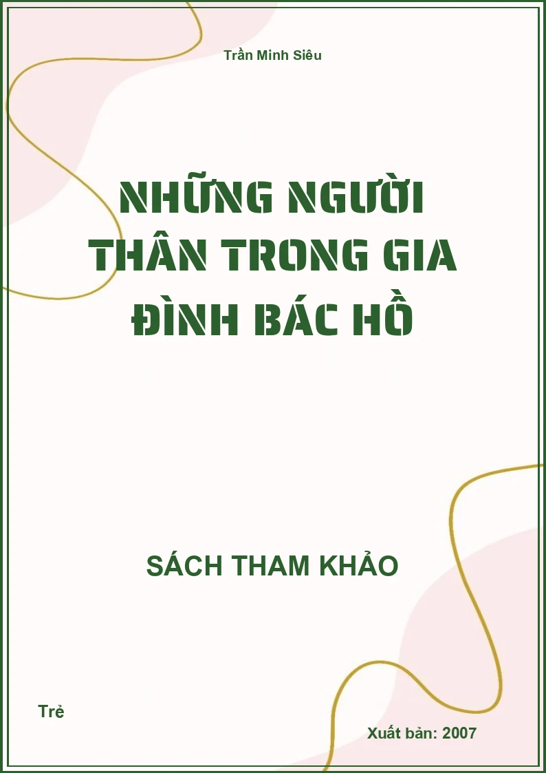 Những người thân trong gia đình bác Hồ