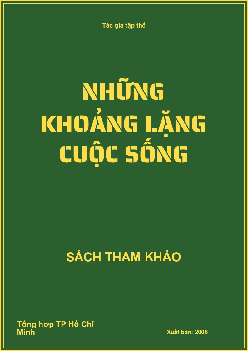 Những khoảng lặng cuộc sống