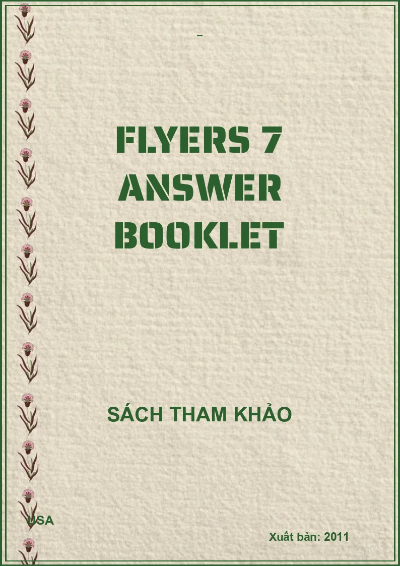 Flyers 7 answer booklet
