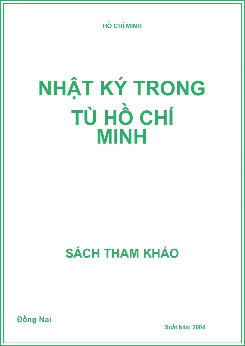 Nhật ký trong tù Hồ Chí Minh