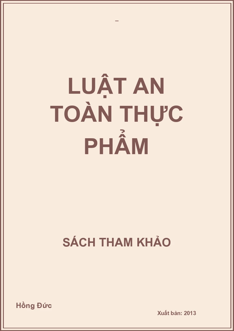 Luật an toàn thực phẩm