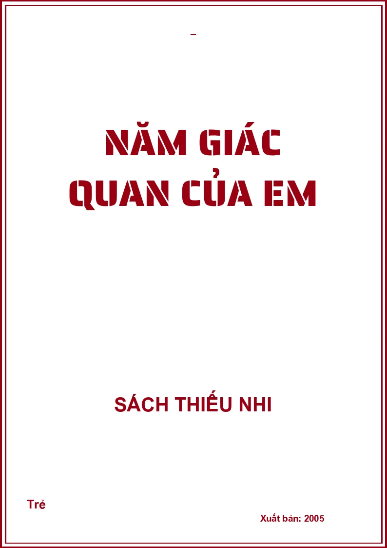 Năm giác quan của em