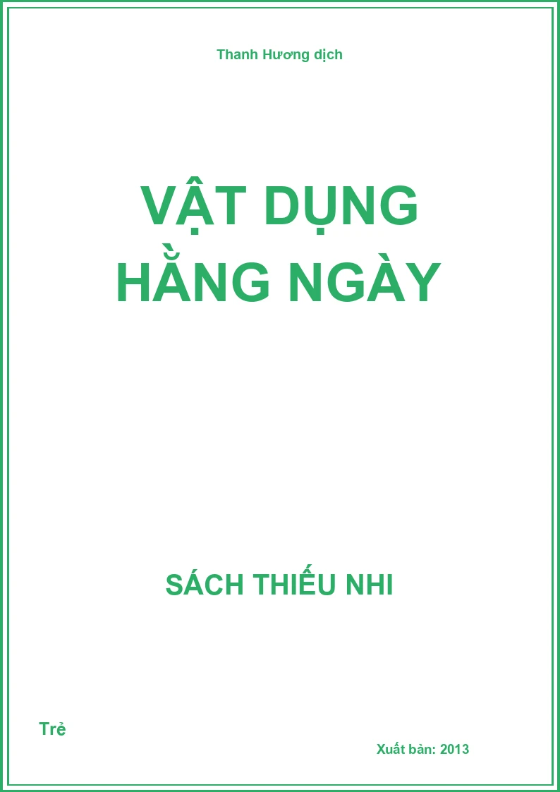 Vật dụng hằng ngày