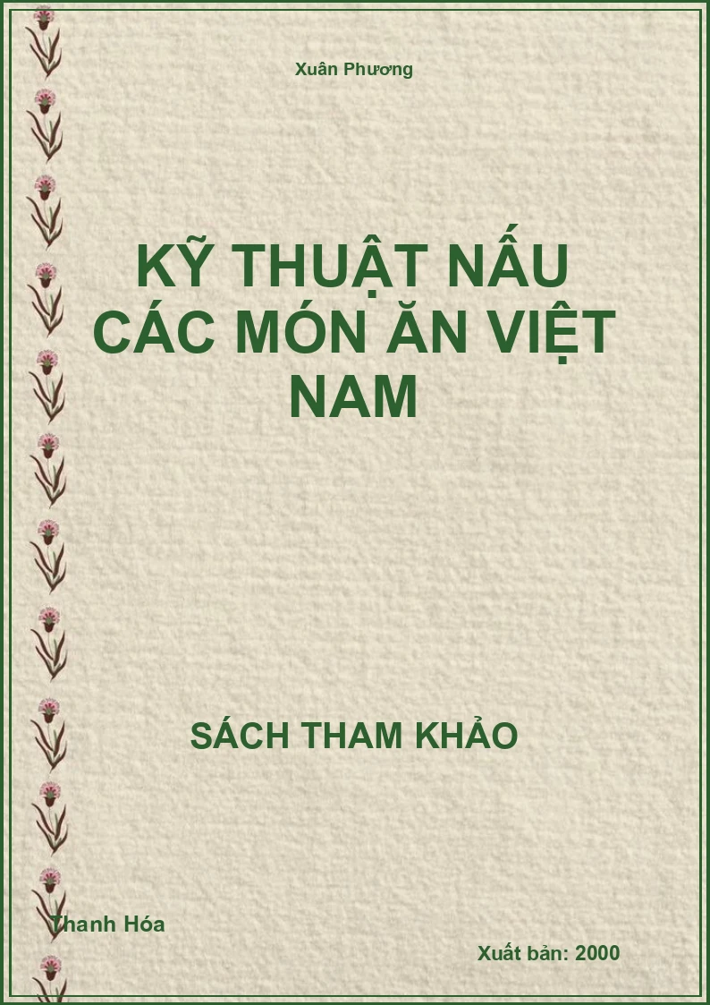 Kỹ thuật nấu các món ăn Việt Nam