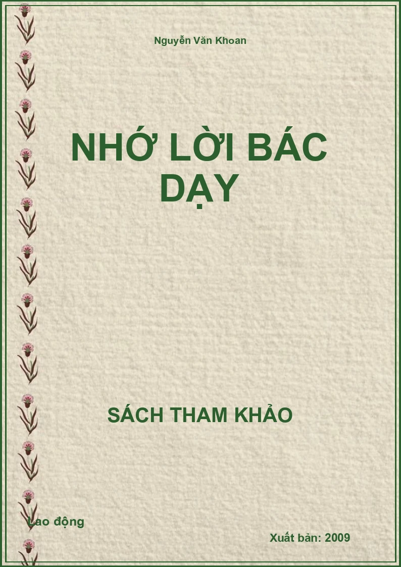 Nhớ lời Bác dạy