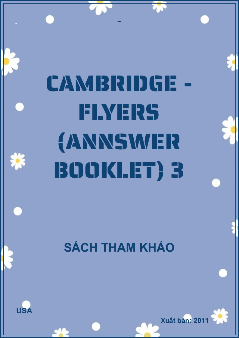 Cambridge - Flyers (Annswer booklet) 3