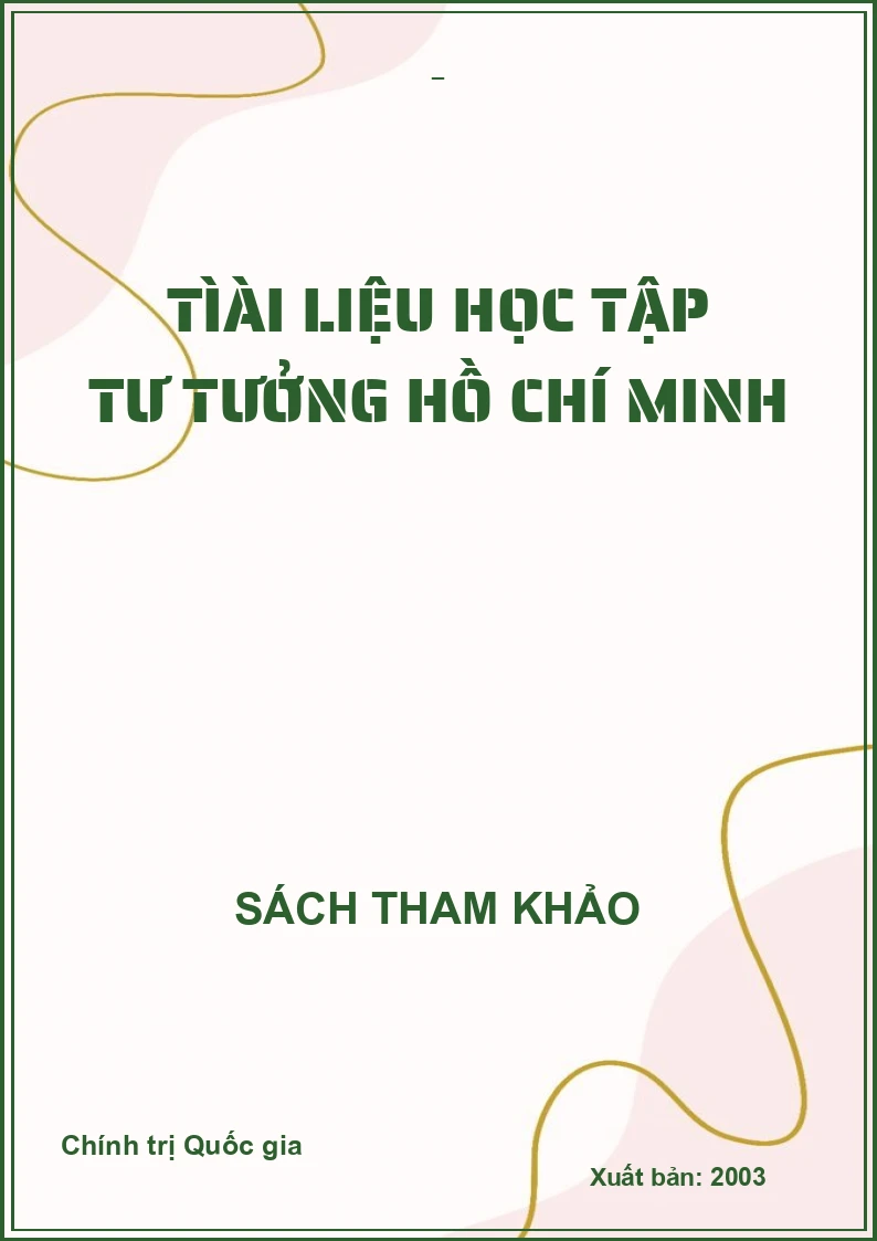Tìài liệu học tập tư tưởng Hồ Chí Minh