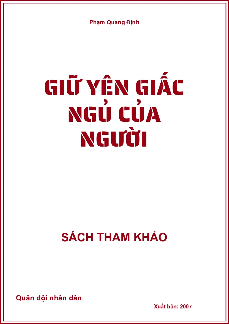 Giữ yên giấc ngủ của Người