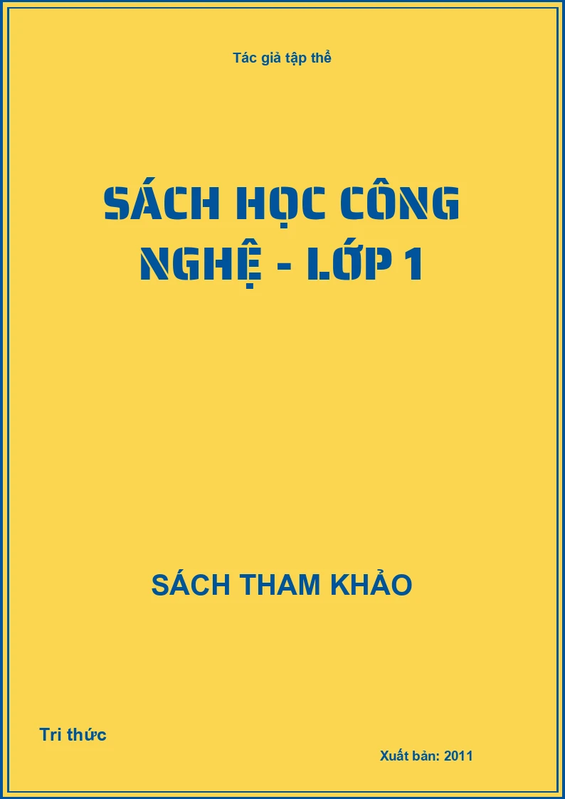 Sách học Công nghệ - Lớp 1