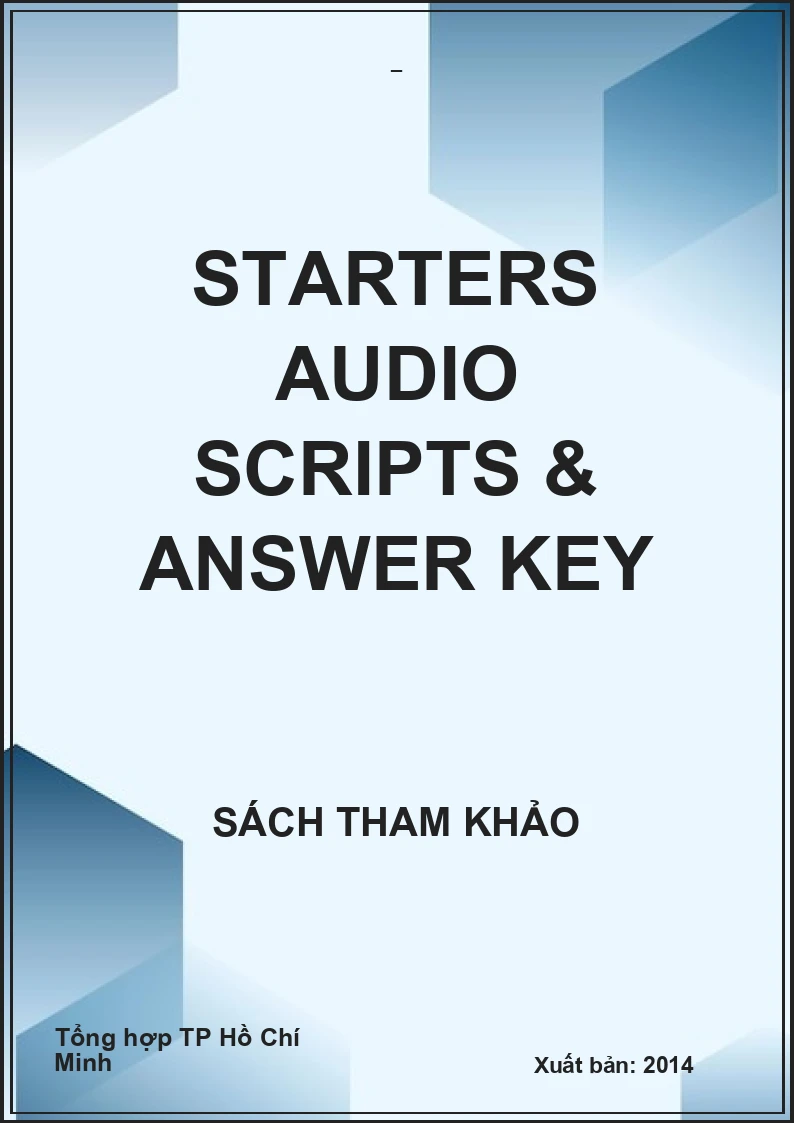 Starters audio scripts & answer key