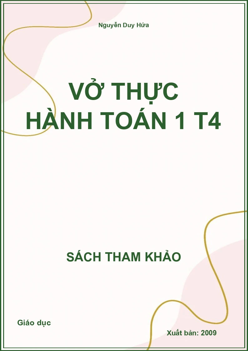 Vở thực hành toán 1 T4