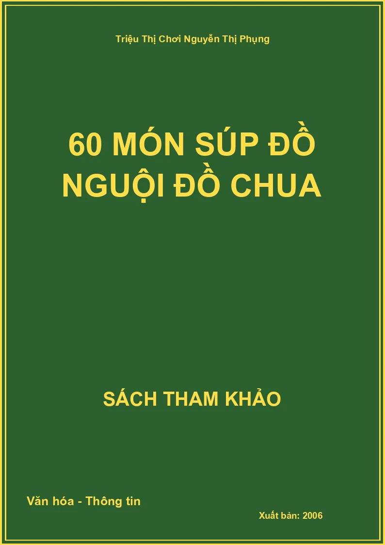 60 món súp đồ nguội đồ chua