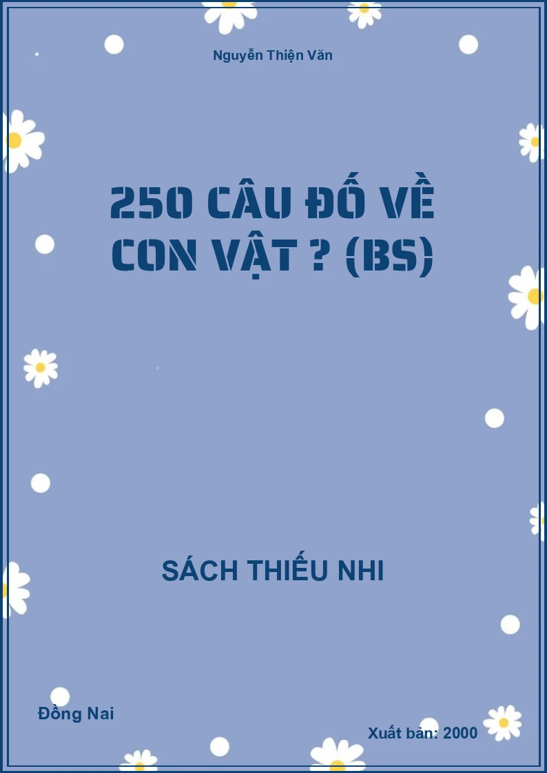 250 câu đố về con vật