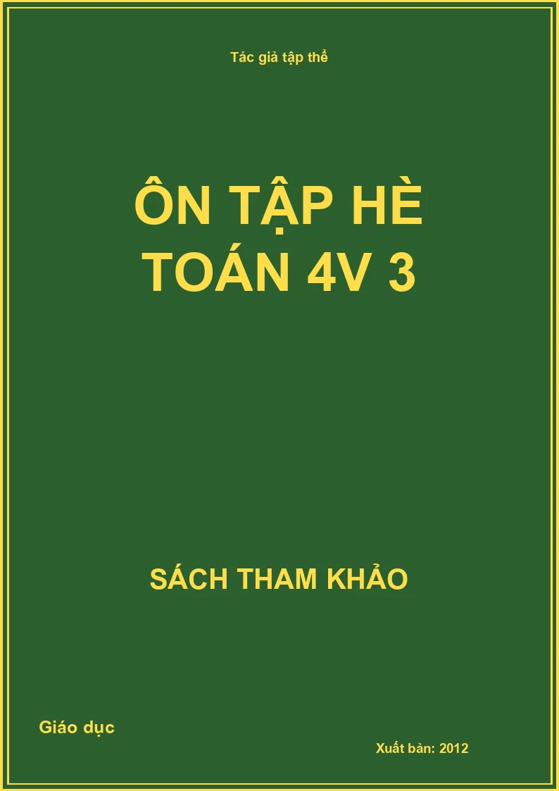 Ôn tập hè toán 4V 3