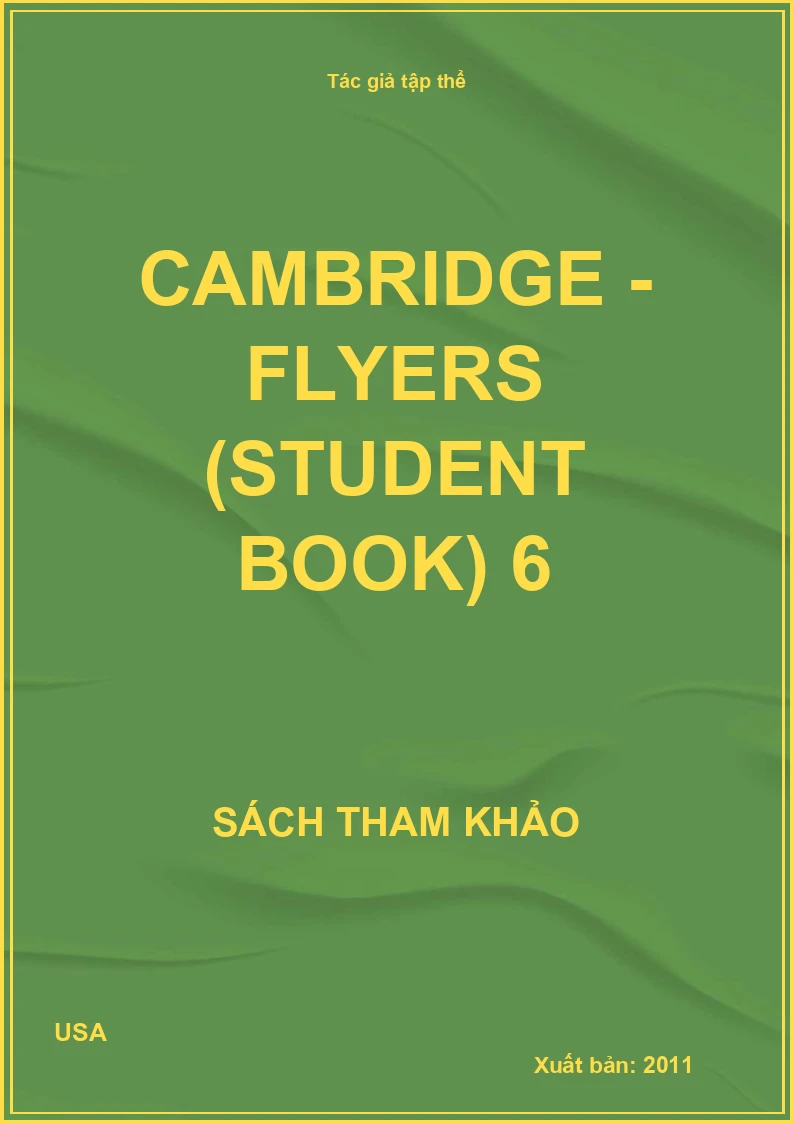 Cambridge - Flyers (Student book) 6