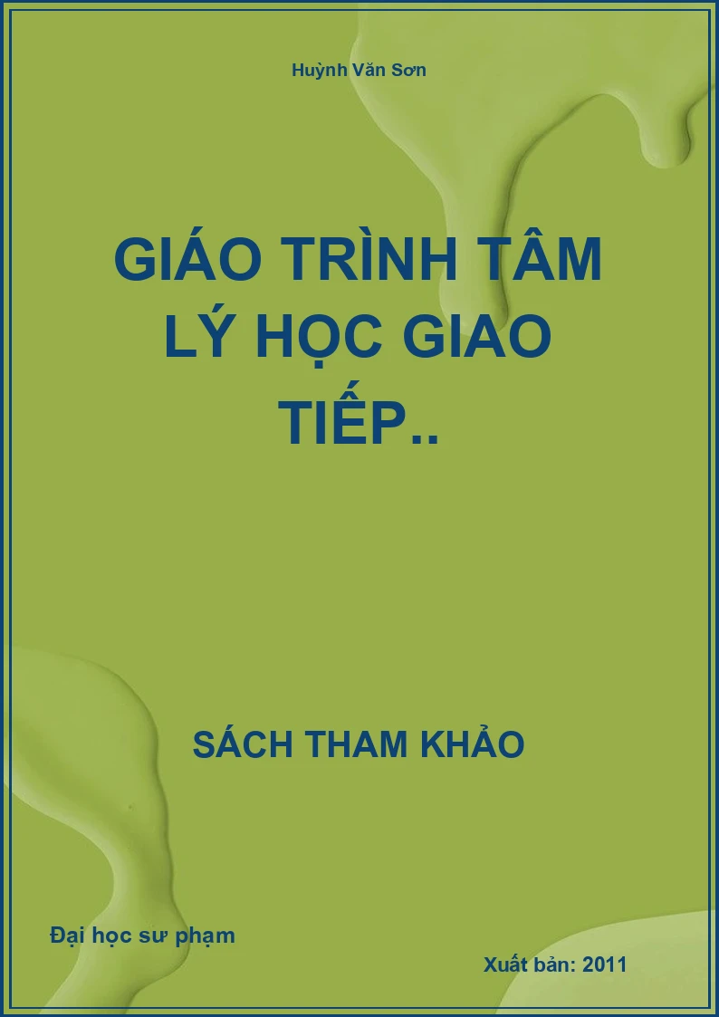Giáo trình tâm lý học giao tiếp..