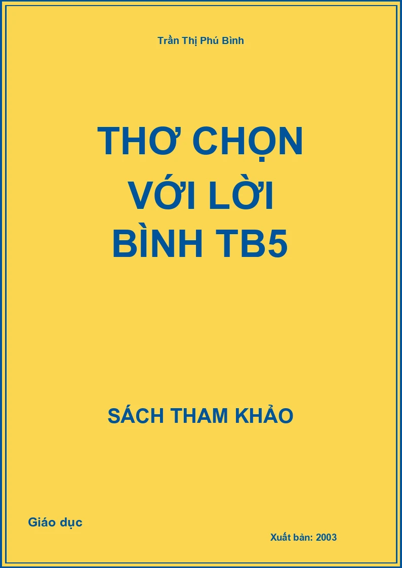 Thơ chọn với lời bình TB5