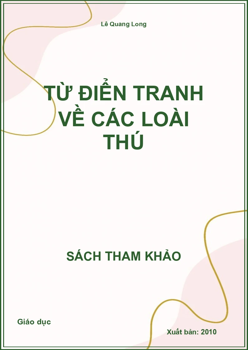 Từ điển tranh về các loài thú
