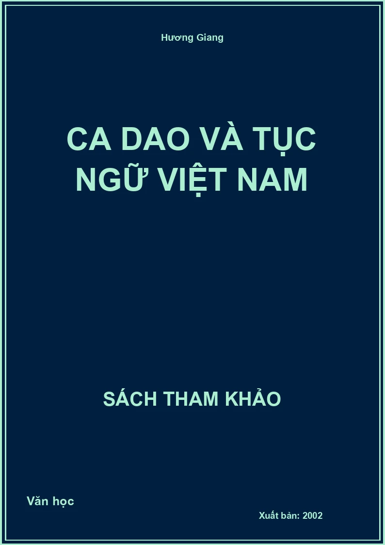 Ca dao và tục ngữ Việt Nam