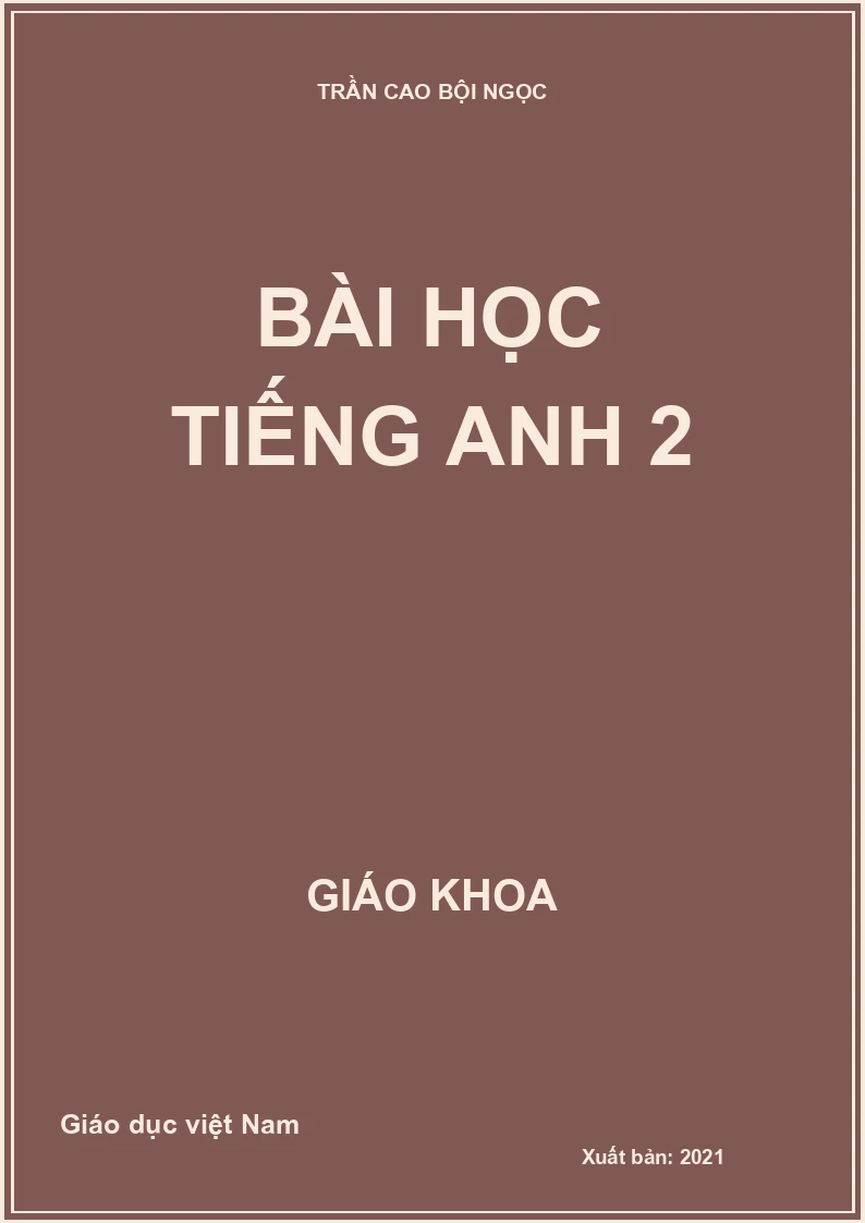 Bài học tiếng Anh 2