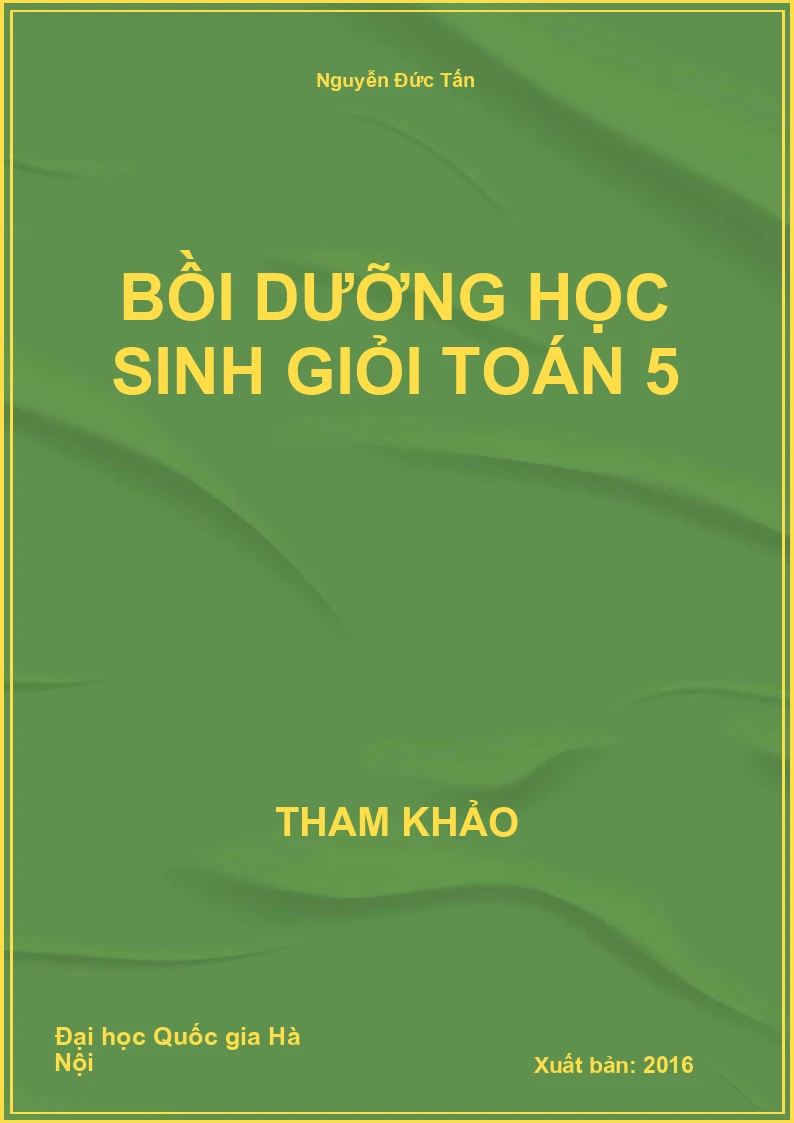 Bồi dưỡng học sinh giỏi toán 5