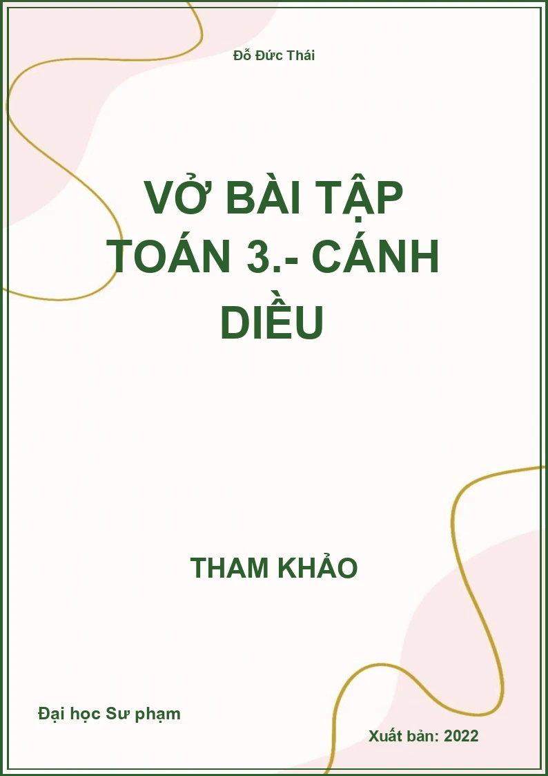 Vở bài tập toán 3 - Cánh diều