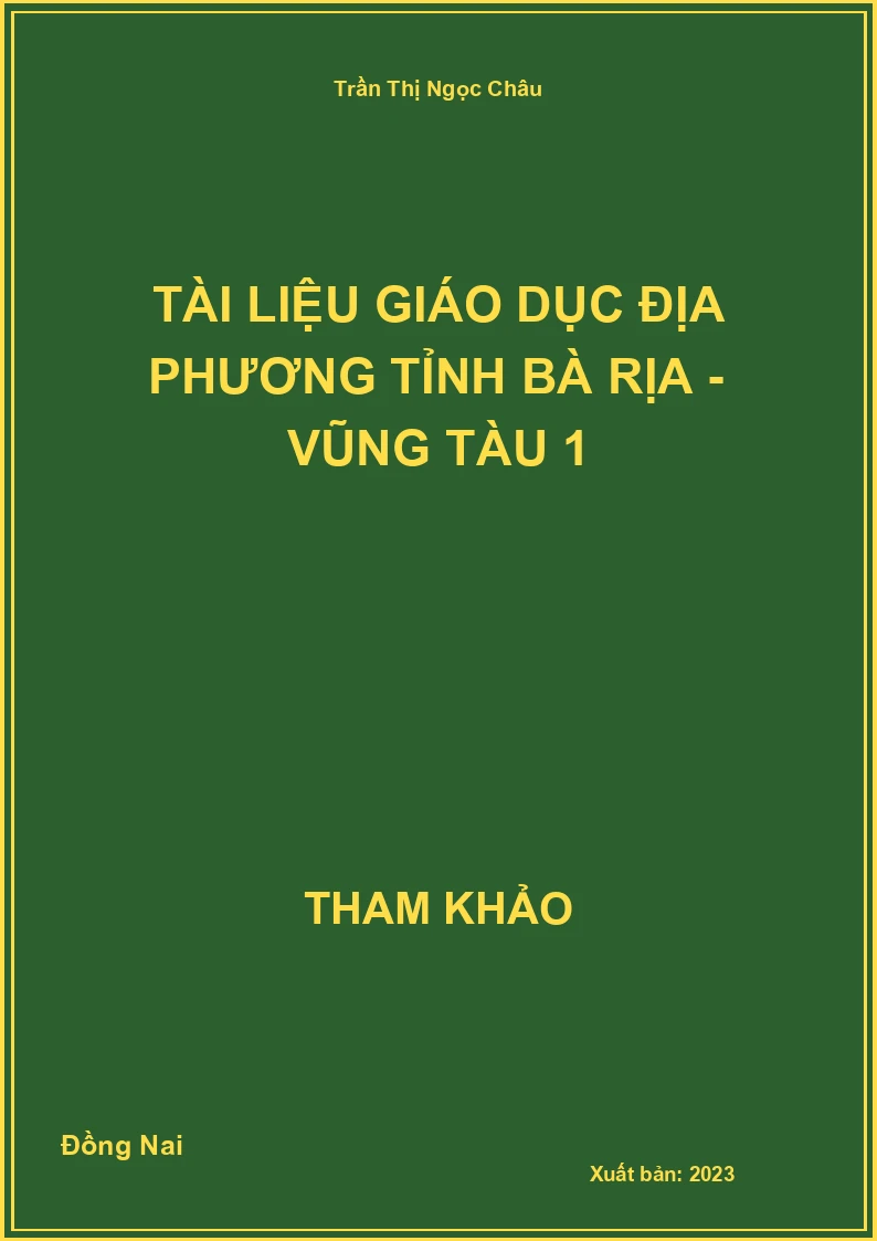 Tài liệu giáo dục địa phương tỉnh Bà Rịa - Vũng Tàu 1