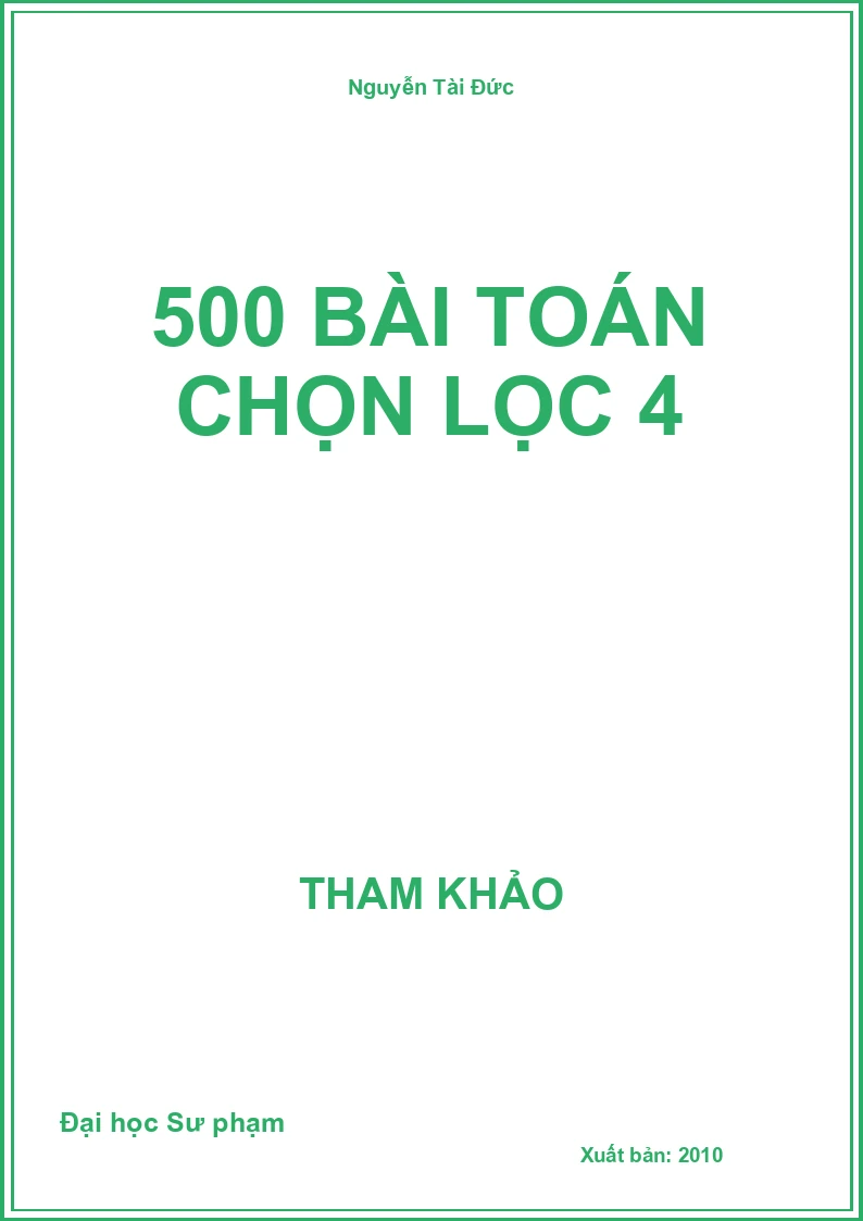 500 bài toán chọn lọc 4