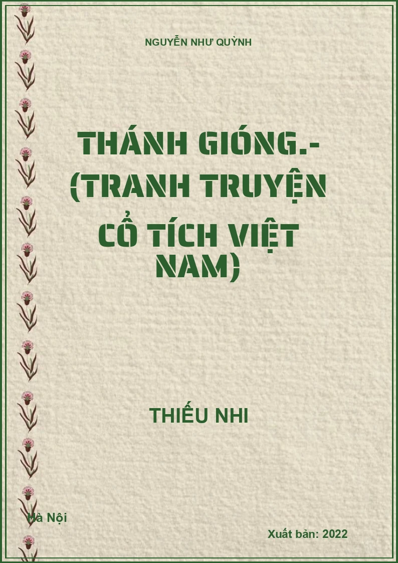 Thánh Gióng.- (Tranh truyện cổ tích Việt Nam)