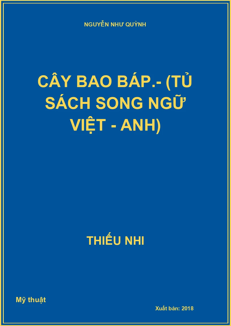 Cây bao báp.- (Tủ sách Song ngữ Việt - Anh)
