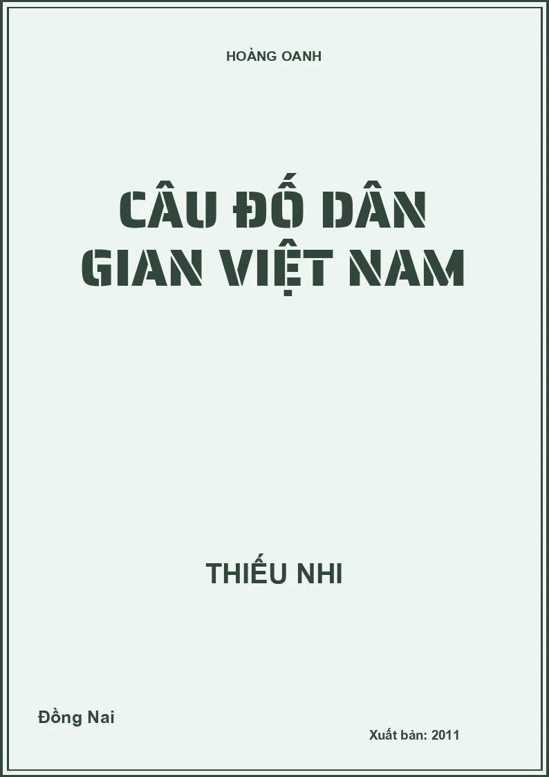 Câu đố dân gian Việt Nam