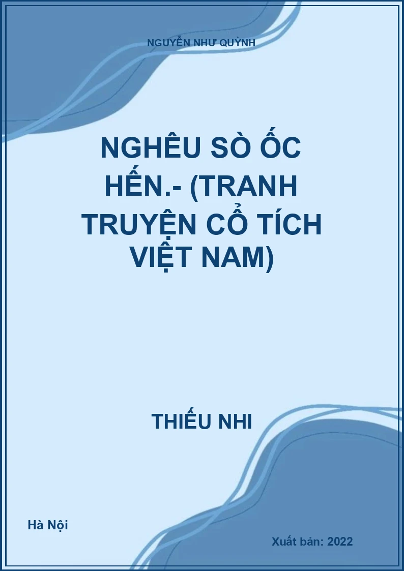 Nghêu Sò Ốc Hến.- (Tranh truyện cổ tích Việt Nam)