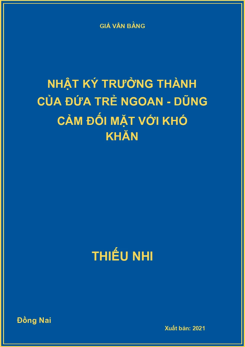 Nhật ký trưởng thành của đứa trẻ ngoan - Dũng cảm đối mặt với khó khăn