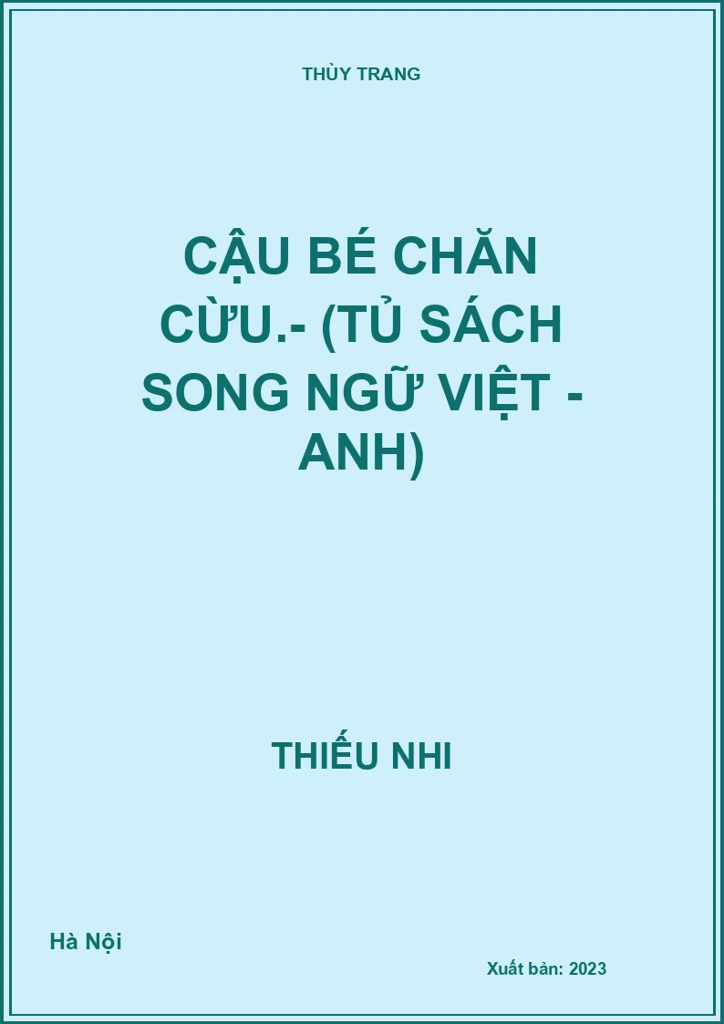 Cậu bé chăn cừu.- (Tủ sách Song ngữ Việt - Anh)