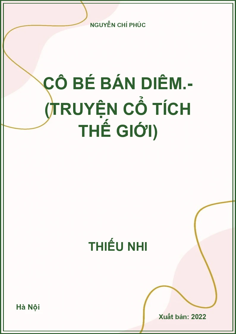 Cô bé bán diêm.- (Truyện cổ tích thế giới)