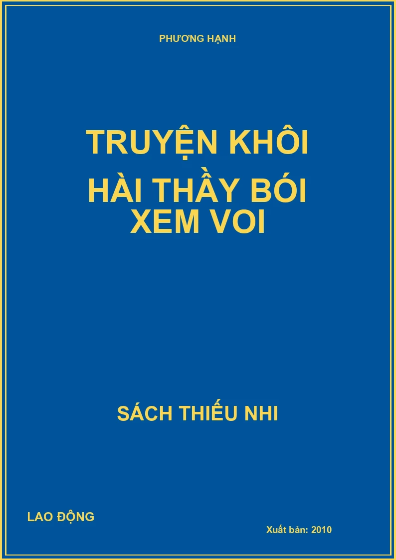 Truyện khôi hài thầy bói xem voi