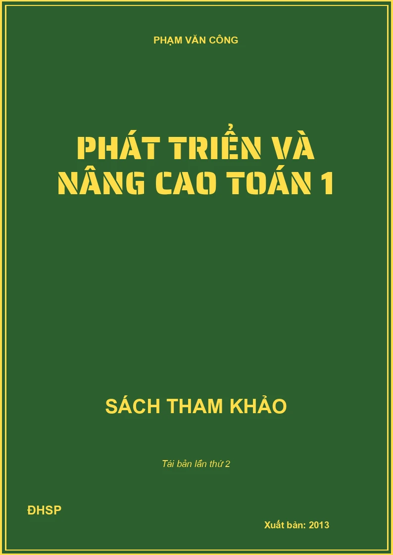 Phát triển và nâng cao Toán 1
